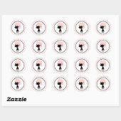 Cartoon French Poodle Ronde Sticker (Vel)
