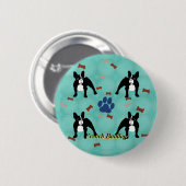 Cartoon Frenchie Ronde Button 5,7 Cm (Voorkant /achterkant)