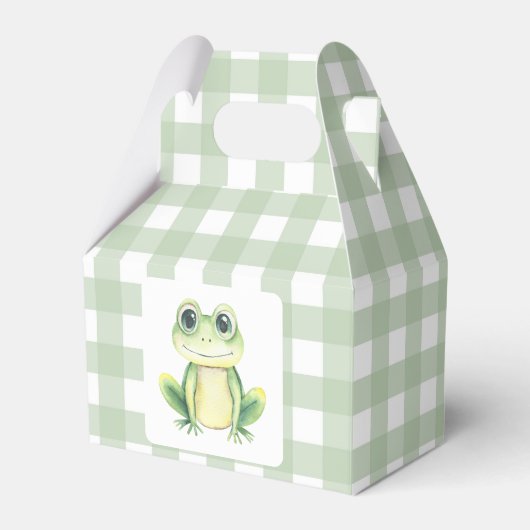 Cartoon Frog Baby shower Bedankdoosjes (Voorkant Zijde)