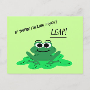 Cartoon Frog Briefkaart
