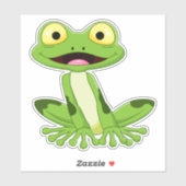 Cartoon Frog Custom-Cut Vinyl Sticker (Vel)