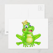 Cartoon frog prince briefkaart (Voorkant / Achterkant)