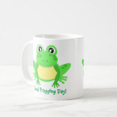 Cartoon Frog Schattige Groen Koffiemok (Voorkant links)