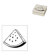 Cartoon Fruit Watermeloen Slice Wood Art Stamp Rubberstempel (Gestempeld)