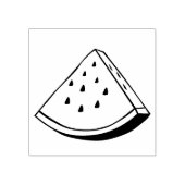 Cartoon Fruit Watermeloen Slice Wood Art Stamp Rubberstempel (Afrduk)