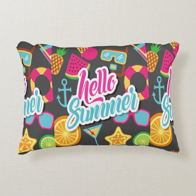 Cartoon Fruits Accent Kussen (Voorkant)