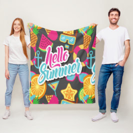 Cartoon Fruits Fleece Blanket