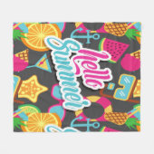 Cartoon Fruits Fleece Blanket (Voorkant (Horizontaal))
