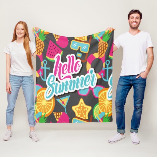 Cartoon Fruits Fleece Blanket Deken (In situ)