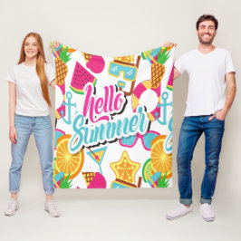 Cartoon Fruits Fleece Blanket Deken