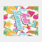 Cartoon Fruits Fleece Blanket Deken (Voorkant (Horizontaal))