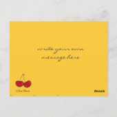 Cartoon Fun Comic Funny Cheeky Red Cherry Briefkaart (Achterkant)