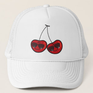 Cartoon Fun Comic Funny Cheeky Red Cherry Trucker Pet
