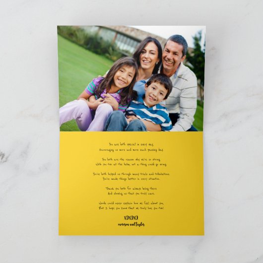 Cartoon Fun Happy Family Love Heart Valentijn Feestdagen Kaart (Binnen)