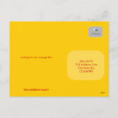 Cartoon Fun Happy Family Love Heart Valentijn Feestdagenkaart (Achterkant)