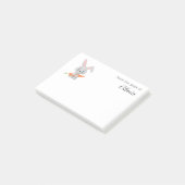 Cartoon Funny Cute Bunny Rabbit Carrot Post-it® Notes (Schuin)
