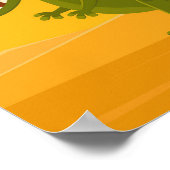 Cartoon Funny Cute Dinosaur Jurassic Poster (Hoek)