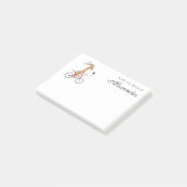 Cartoon Funny Cute Dog Puppy Biking Bicycle Post-it® Notes (Schuin)