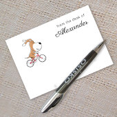 Cartoon Funny Cute Dog Puppy Biking Bicycle Post-it® Notes