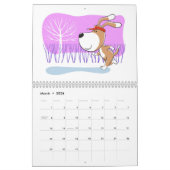 Cartoon Funny Cute Puppy Dog Lover 2026 Calendar Kalender (Mar 2026)