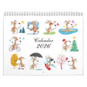Cartoon Funny Cute Puppy Dog Lover 2026 Calendar Kalender (Hoes)