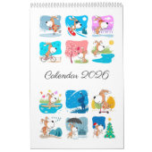 Cartoon Funny Cute Puppy Dog Lover 2026 Kalender (Hoes)