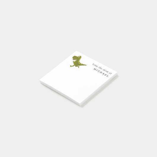 Cartoon Funny Dinosaur Jurassic Post-it Notes (Schuin)