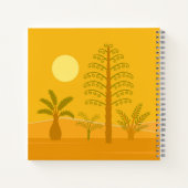 Cartoon Funny Dinosaur Jurassic Woodland Notitieboek (Achterkant)