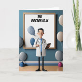 Cartoon Funny Doctor Verjaardag Kaart (Voorkant)