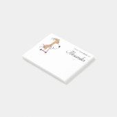 Cartoon Funny Dog Puppy Kick Scooter Kinderen Post-it® Notes (Schuin)