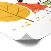 Cartoon Funny Dog Puppy Kick Scooter Poster (Hoek)