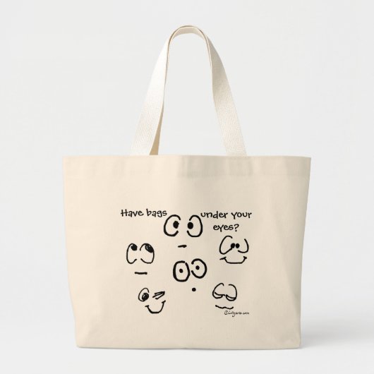 Cartoon Funny Face Eyes Canvas tas (Voorkant)