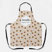 Cartoon Funny Honey Bee Honeycomb Pattern Schort (Voorkant)