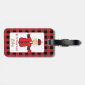 Cartoon Funny Lady Snow Gezegde Wintercruise Bagagelabel (Achterkant horizontaal)