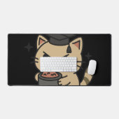 Cartoon Funny Scholar Cat Tuna Paws Bureaumat (Keyboard & Muis)