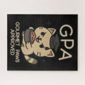 Cartoon Funny Scholar Cat Tuna Paws Legpuzzel (Horizontaal)