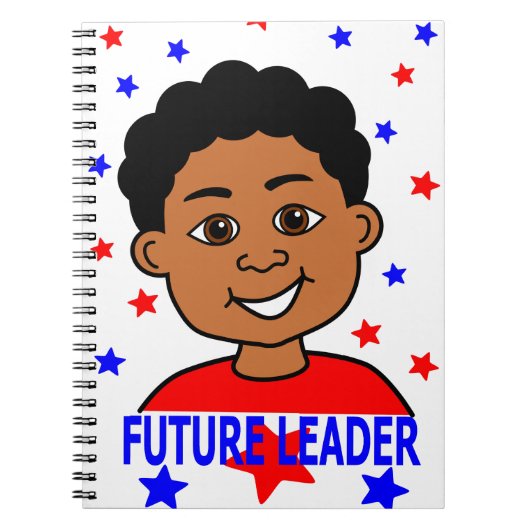 Cartoon Future Leader Afbeelding-laptop Notitieboek (Voorkant)