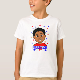 Cartoon Future Leader Boy glimlachen T-shirt