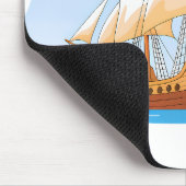 Cartoon Galleon Sailing on Blue Water Muismat (Hoek)