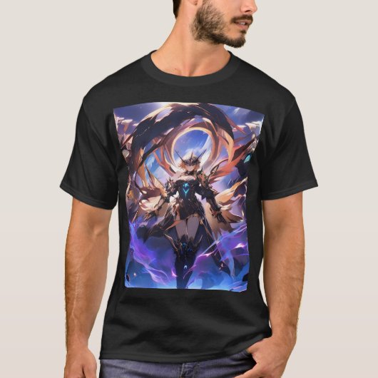 Cartoon Galleon Sailing on Blue Water T-shirt (Voorkant)