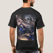 Cartoon Galleon Sailing on Blue Water T-shirt (Achterkant)