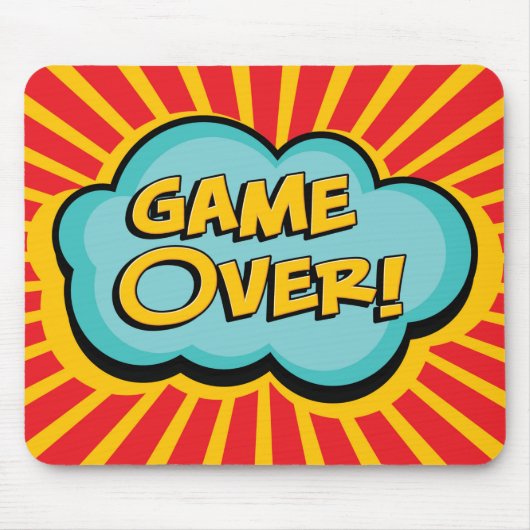 Cartoon GAME OVER Muismat (Voorkant)