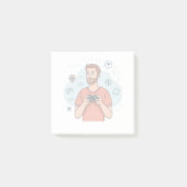 Cartoon Gamer Karakter Illustratie Post-it® Notes (Voorkant)