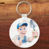 Cartoon Gardener Sleutelhanger (Voorkant)