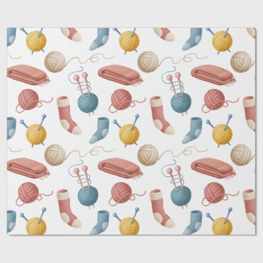 Cartoon Garens, dekens en sockets Cadeaupapier (Vlak)