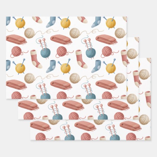 Cartoon Garens, dekens en sockets Inpakpapier Vel (Set)