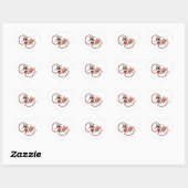 Cartoon Garnaal Hart Sticker (Vel)