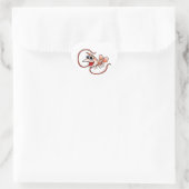 Cartoon Garnaal Hart Sticker (Tas)