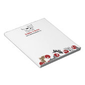 Cartoon-gebotteerde honden en Botten luiftige pupp Notitieblok (Schuin)