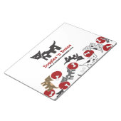 Cartoon-gebotteld Doggies & Botten Cute Fun-Notiti Notitieblok (Schuin)